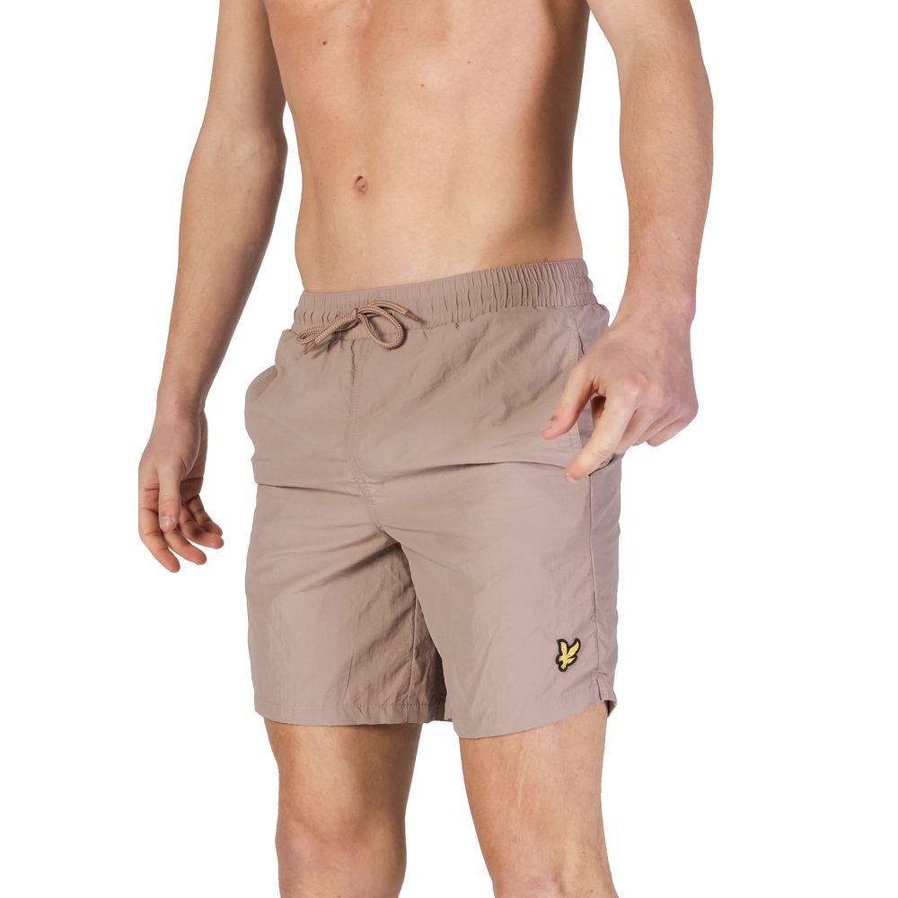 Lyle & Scott Beige Nylon Swim Shorts - Luxe Marca