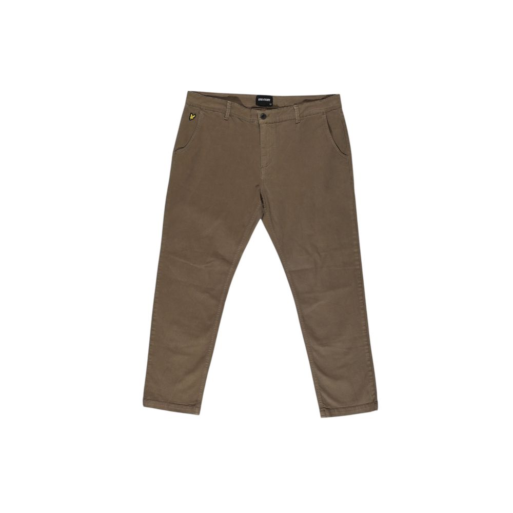 Lyle & Scott Beige Cotton Casual Pants - Luxe Marca