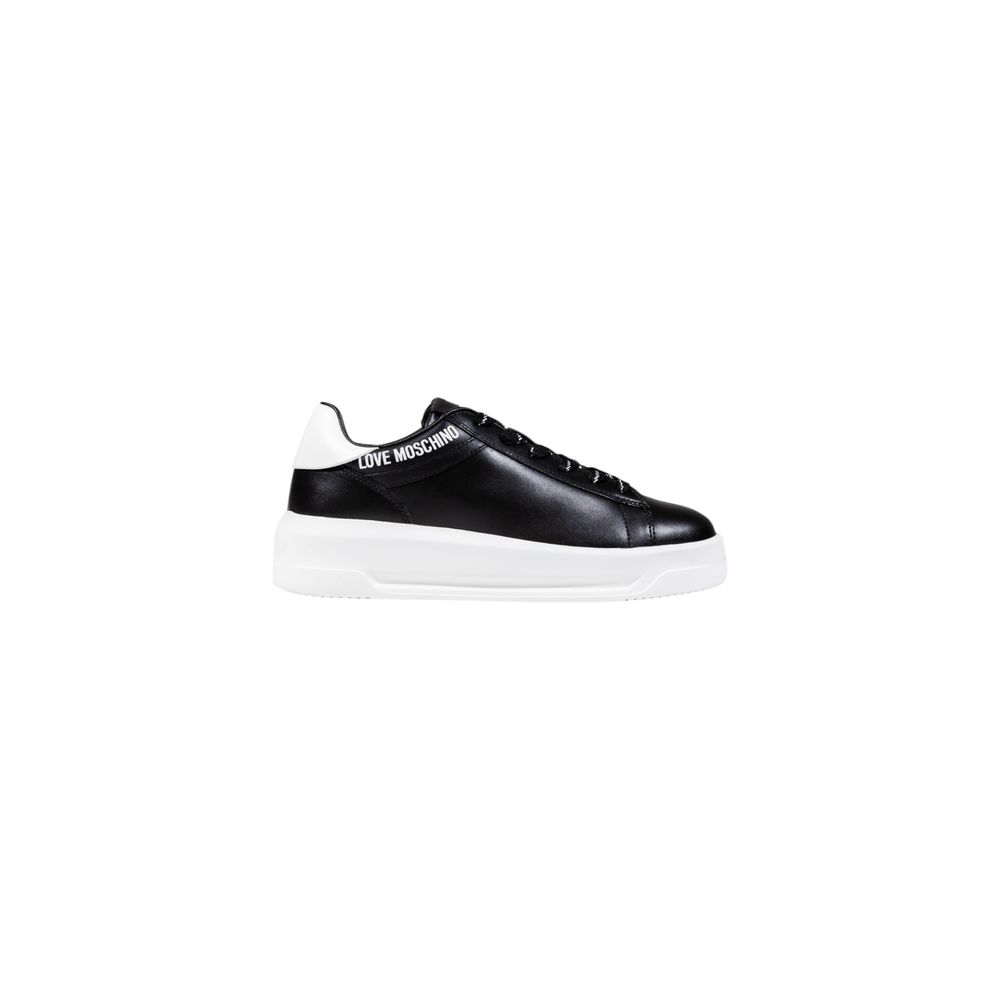 Love Moschino Black And White Synthetic Chunky Sneakers