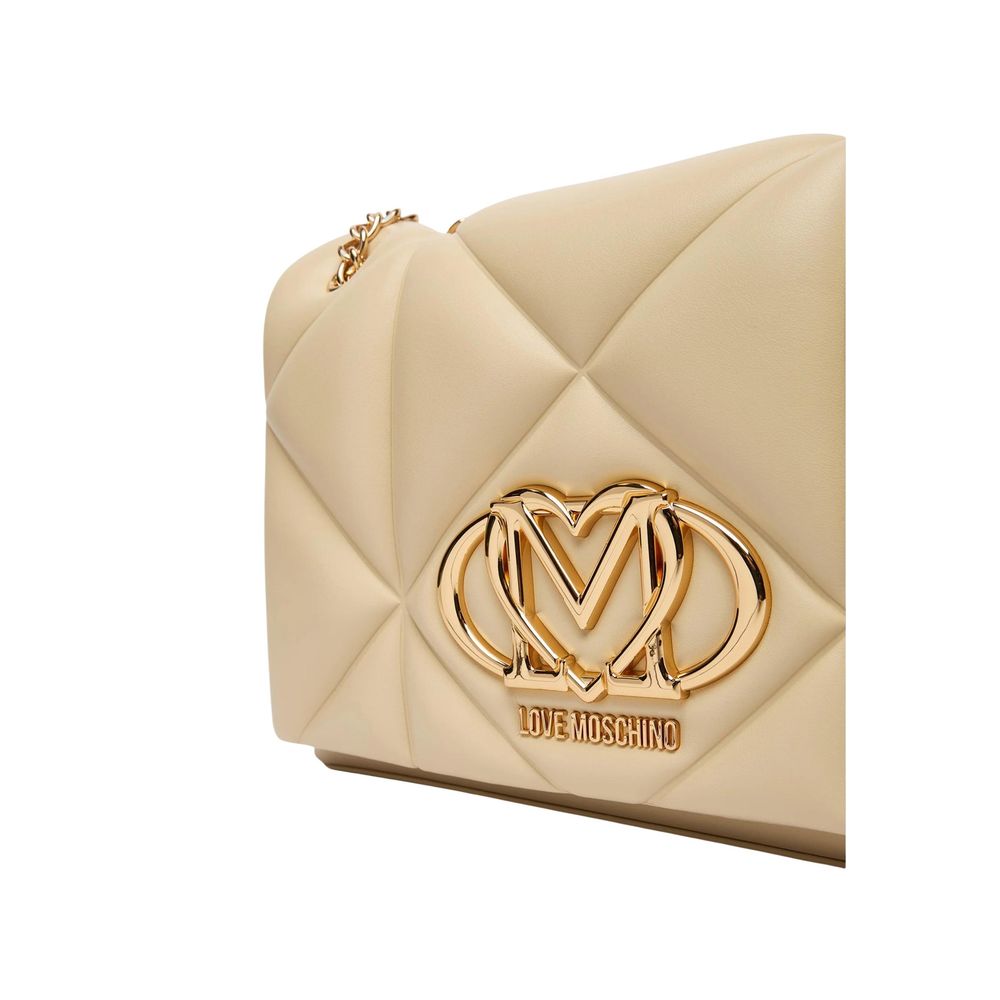 Love Moschino Beige Artificial Leather Handbag - Luxe Marca