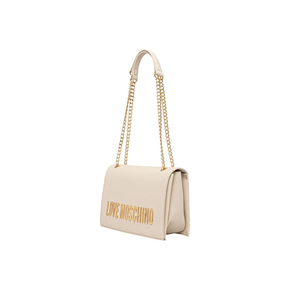 Love Moschino Beige Polyethylene Handbag - Luxe Marca