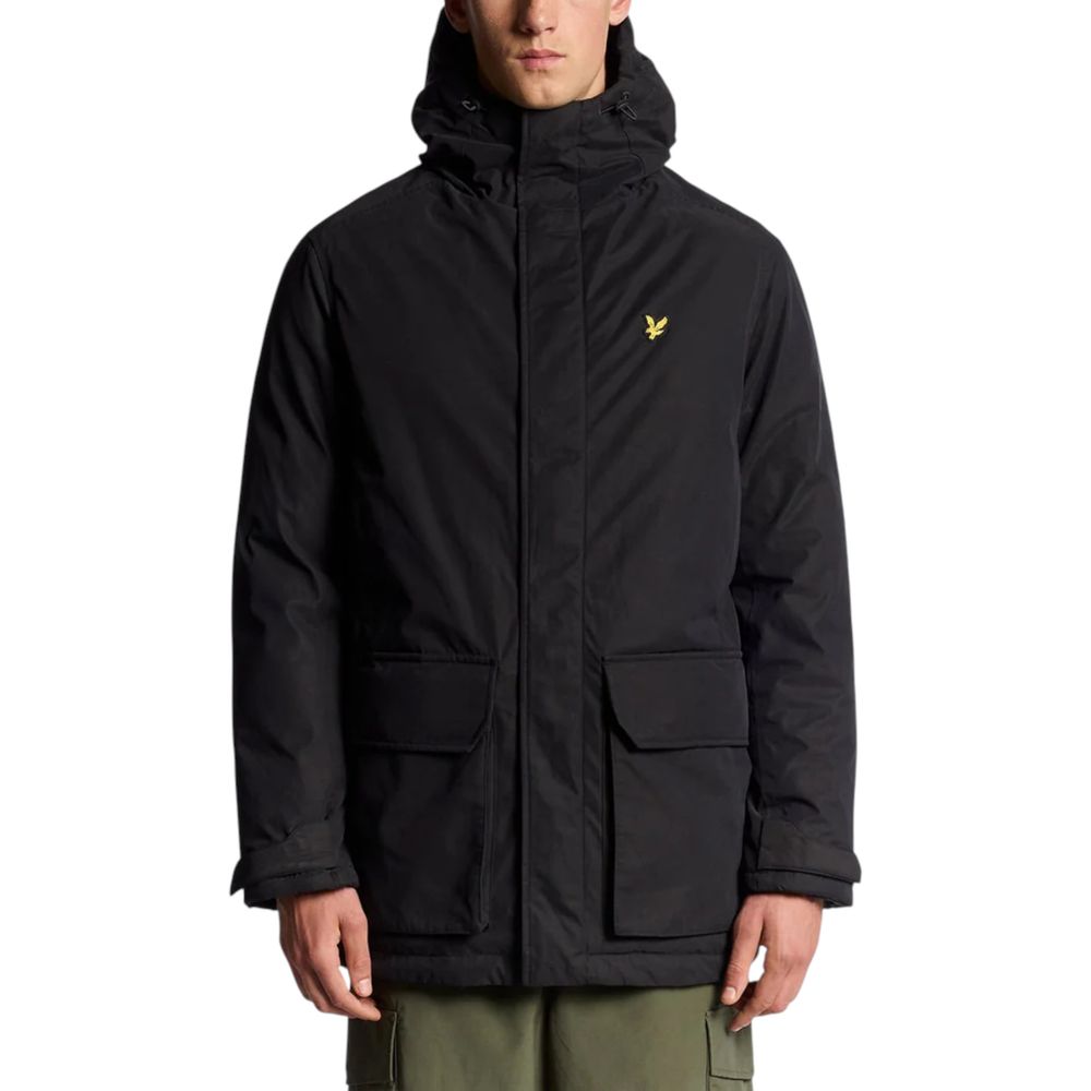 Lyle & Scott Black Polyester Parka - Luxe Marca