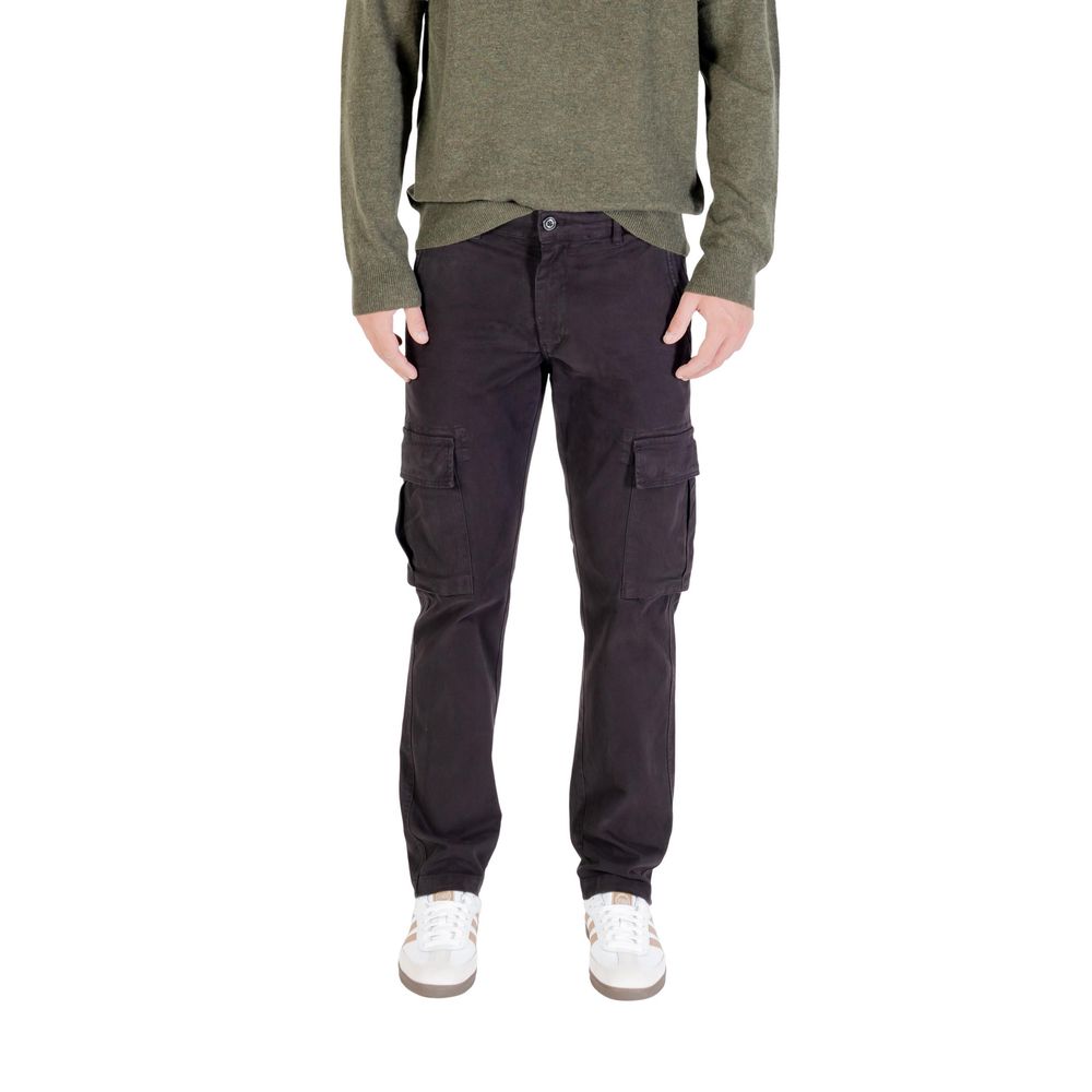 Lyle & Scott Black Cotton Cargo Pants - Luxe Marca