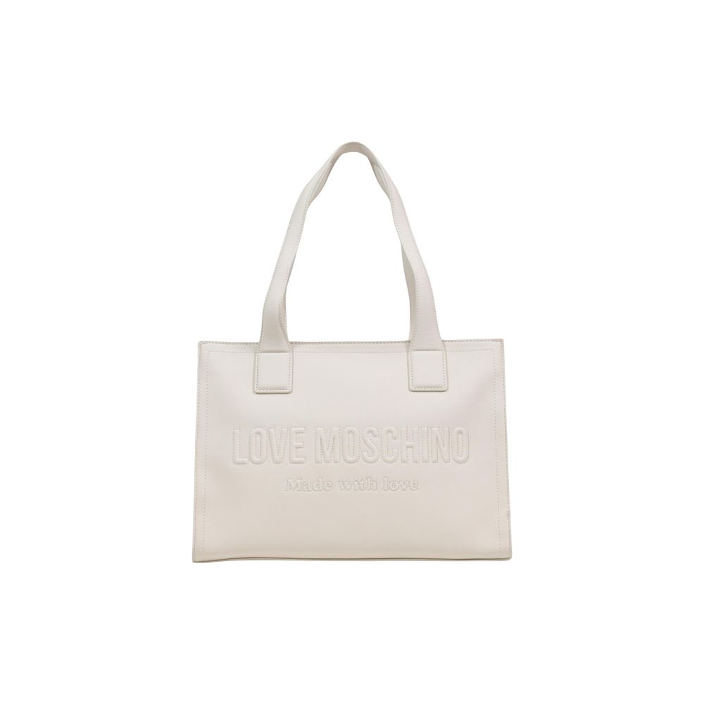 Love Moschino Beige Polyethylene Handbag - Luxe Marca