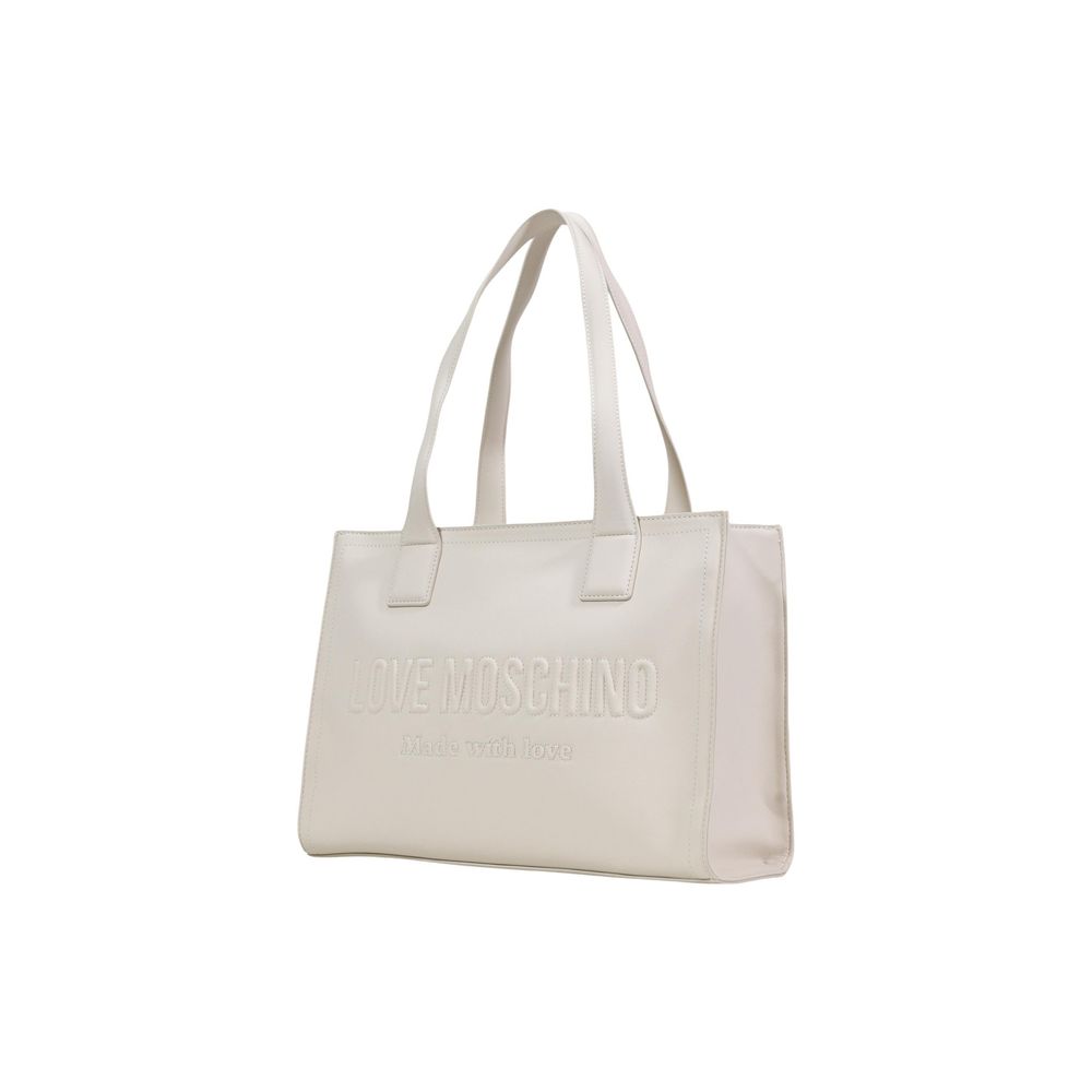 Love Moschino Beige Polyethylene Handbag - Luxe Marca