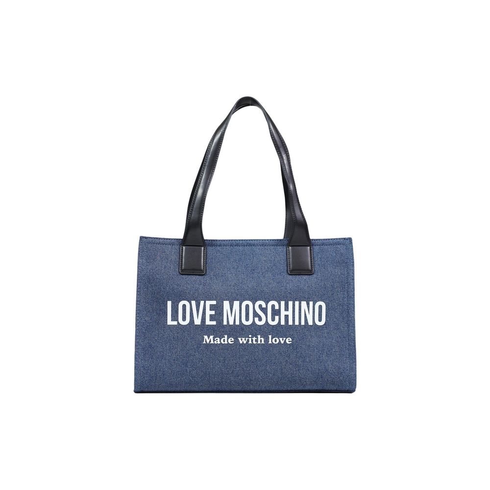Love Moschino Blue Cotton Handbag - Luxe Marca