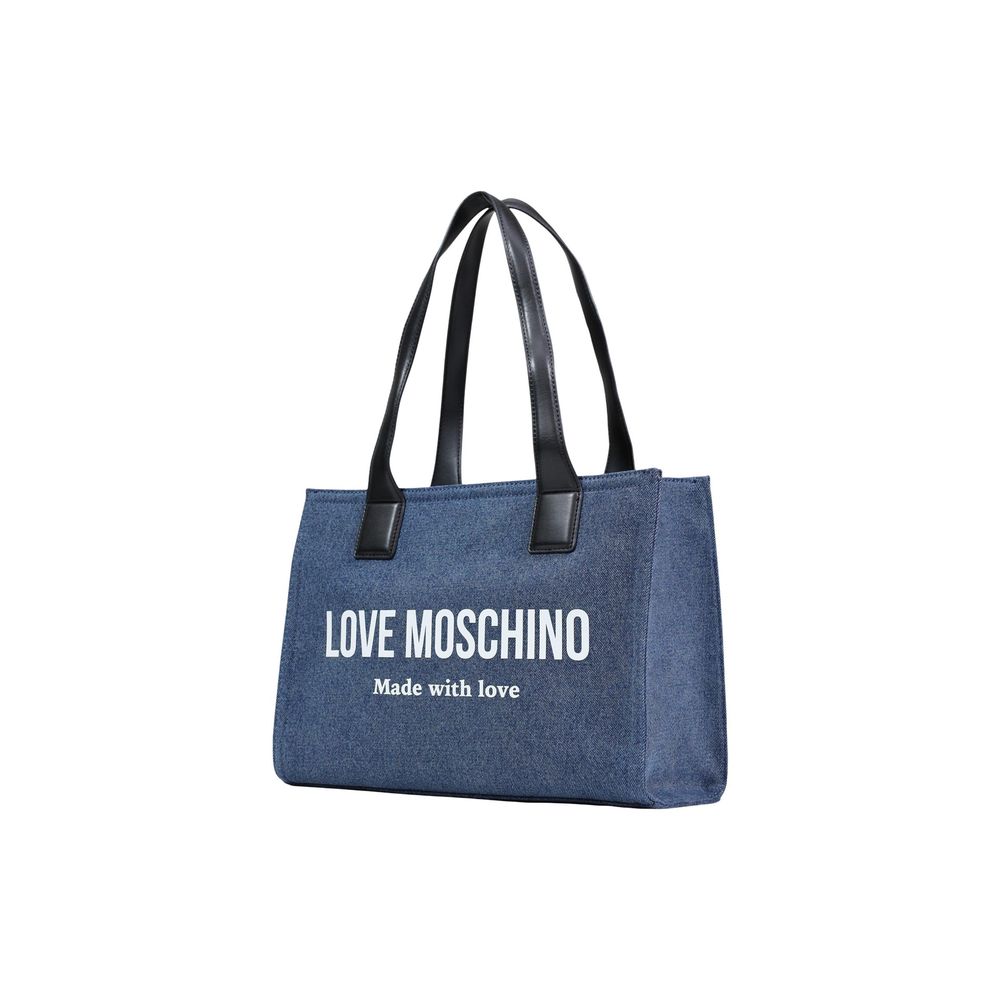 Love Moschino Blue Cotton Handbag - Luxe Marca