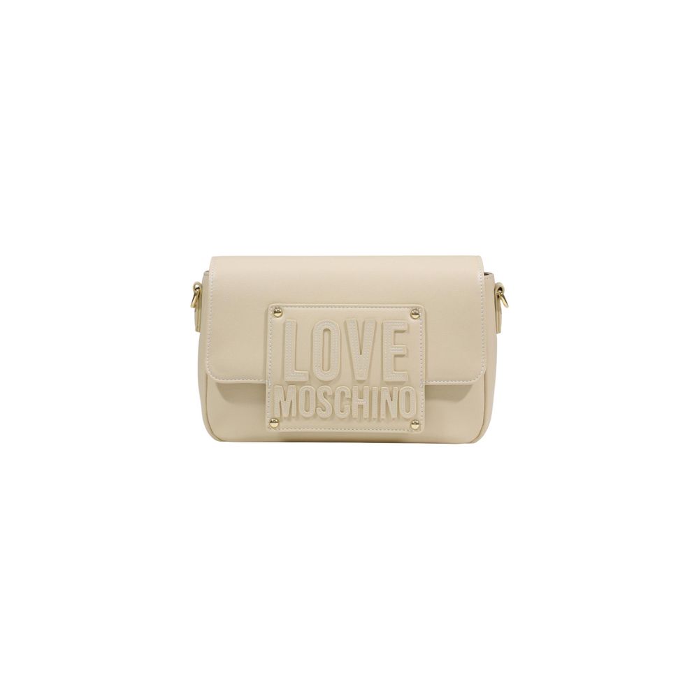 Love Moschino Cream Polyethylene Handbag