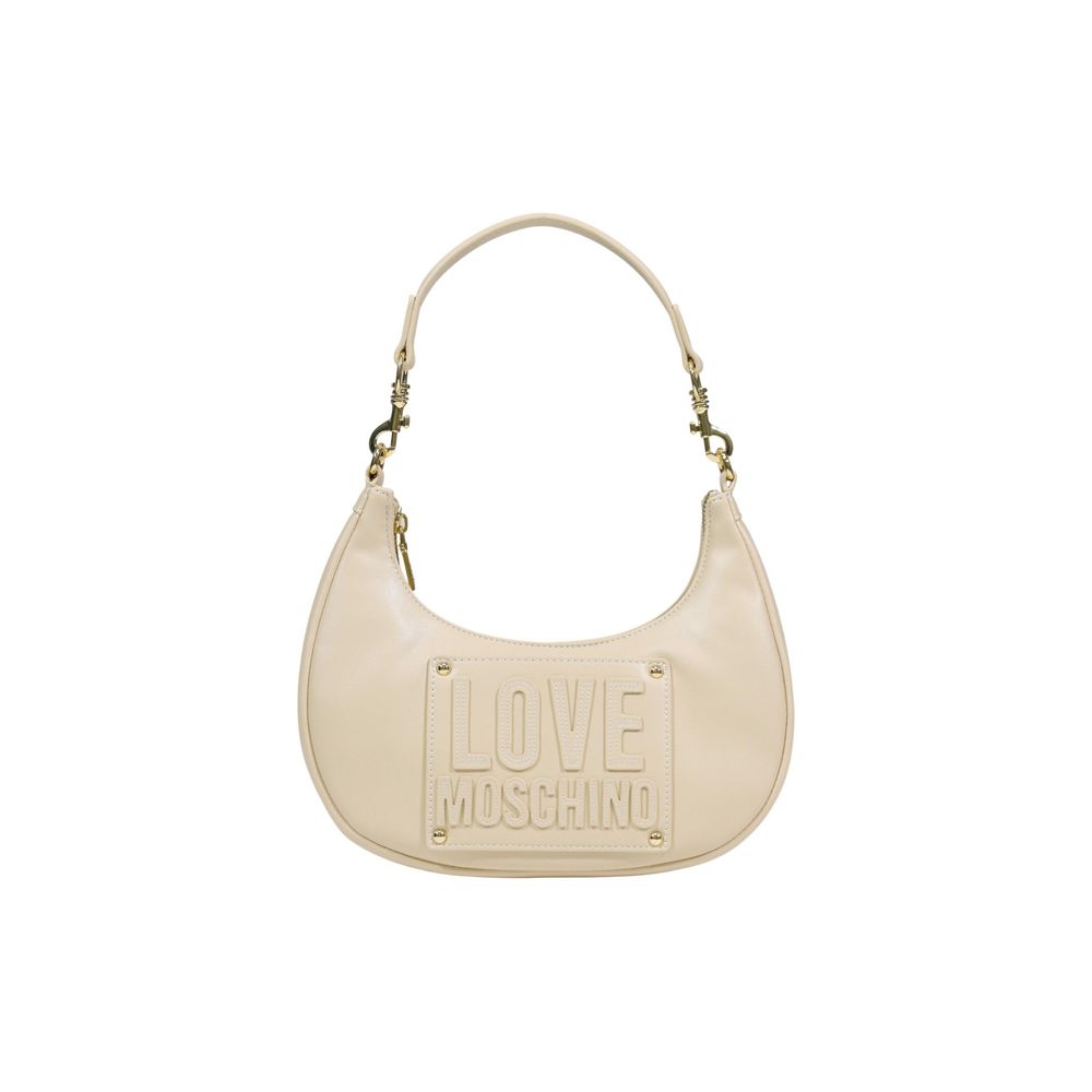 Love Moschino Cream Polyethylene Handbag - Luxe Marca