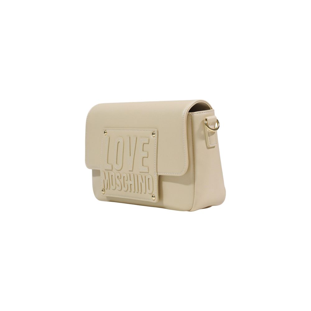 Love Moschino Cream Polyethylene Handbag - Luxe Marca