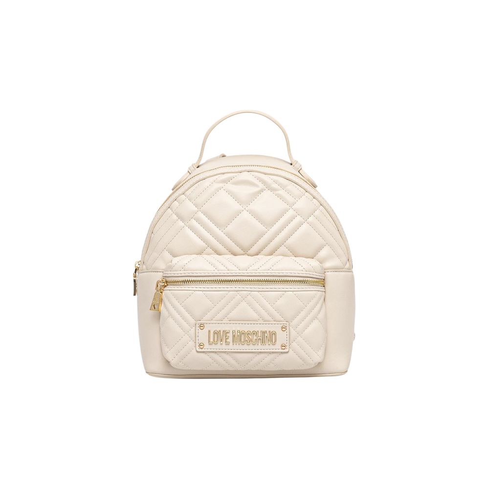 Love Moschino Beige Polyethylene Backpack - Luxe Marca