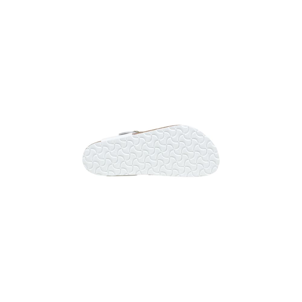 Birkenstock White Leather Flat Sandals - Luxe Marca