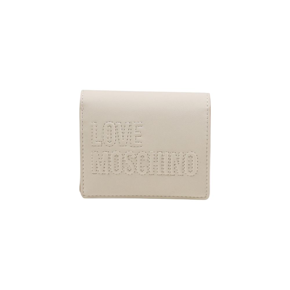 Love Moschino Beige Polyethylene Wallet - Luxe Marca