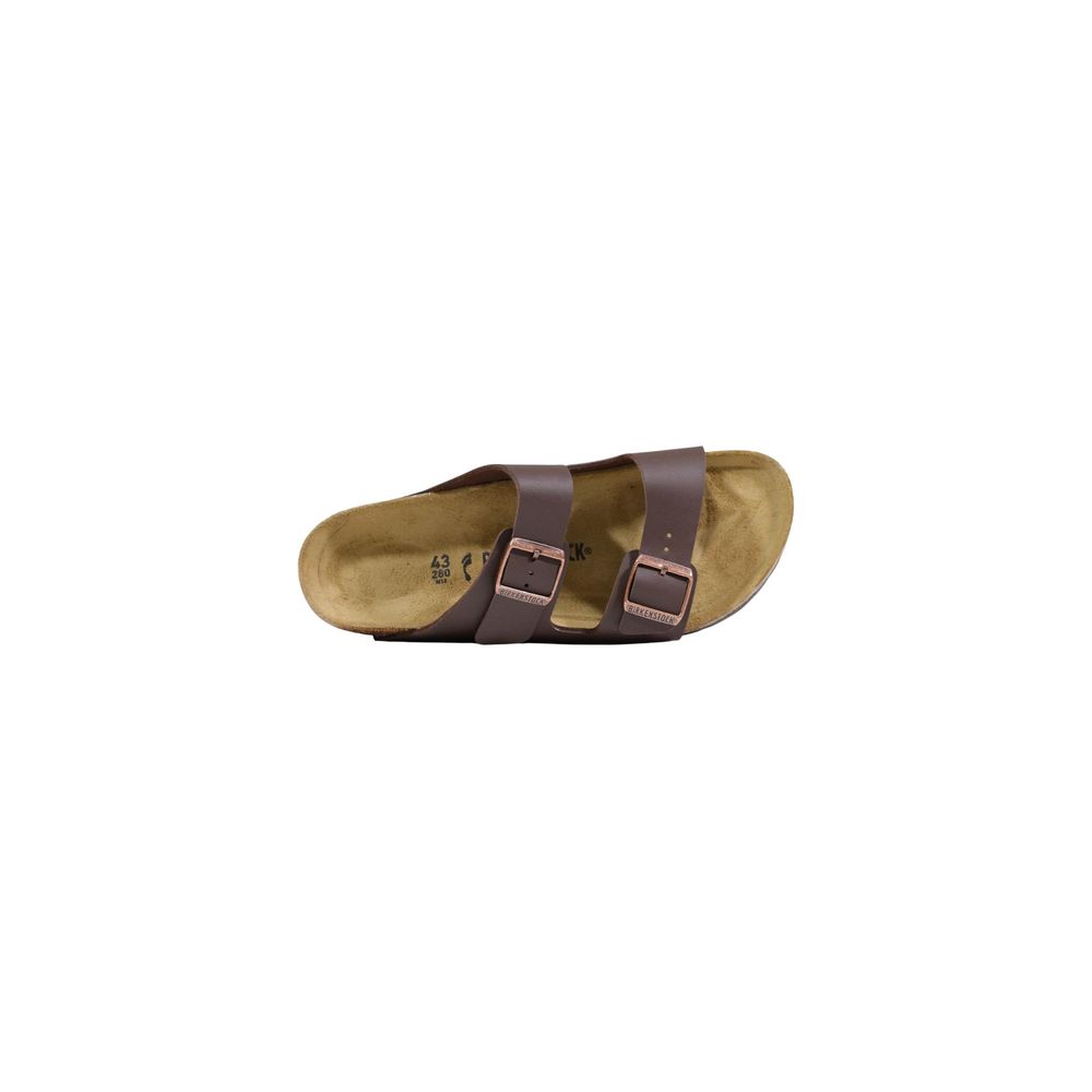 Birkenstock Brown Synthetic Flat Sandals - Luxe Marca