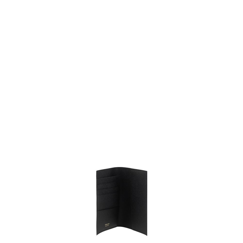 Ferragamo Black Calf Leather Bos Taurus Wallet - Luxe Marca