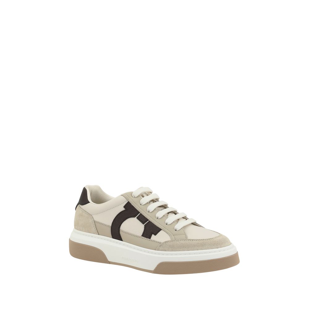 Ferragamo Multicolor Calf Leather Bos Taurus Platform Sneakers - Luxe Marca