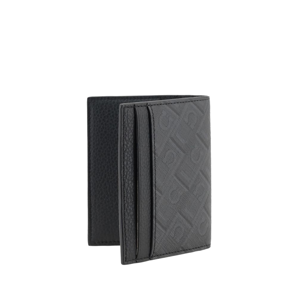 Ferragamo Black Calf Leather Bos Taurus Wallet - Luxe Marca