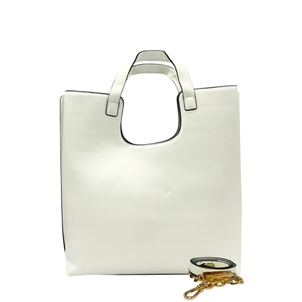 Twinset White PU Women Handbag - Luxe Marca