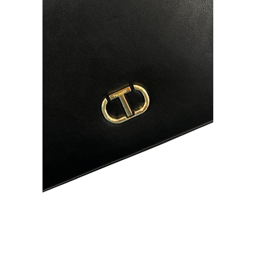 Twinset Black PU Women Shoulder Bag - Luxe Marca