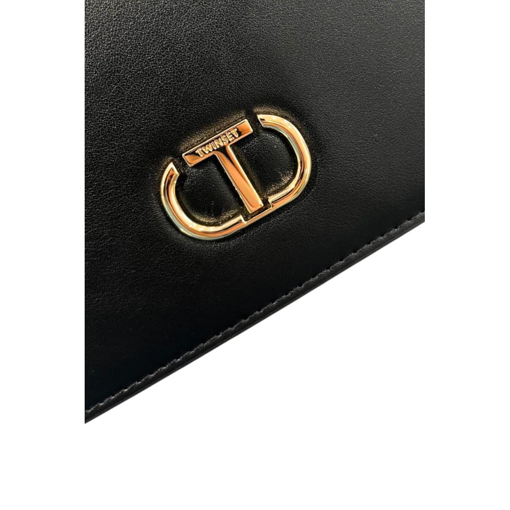Twinset Black PU Women Crossbody Bag - Luxe Marca