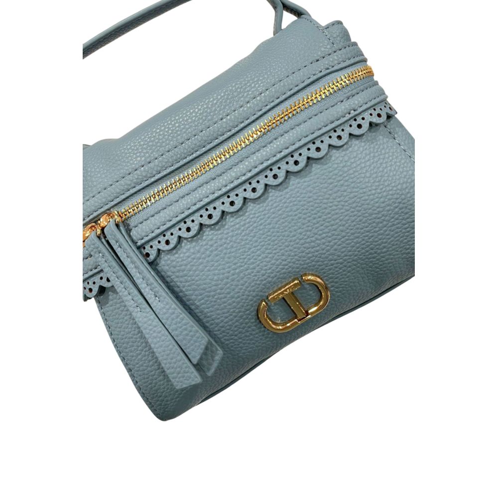 Twinset Blue PU Women Handbag - Luxe Marca