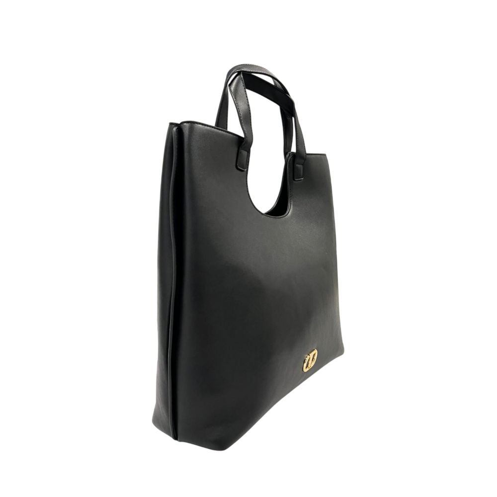 Twinset Black PU Women Shoulder Bag - Luxe Marca