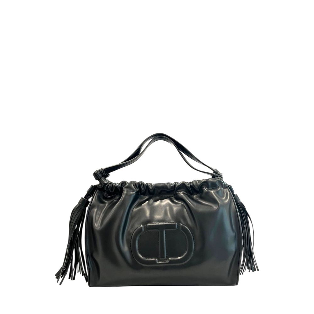 Twinset Black PU Women Shoulder Bag - Luxe Marca