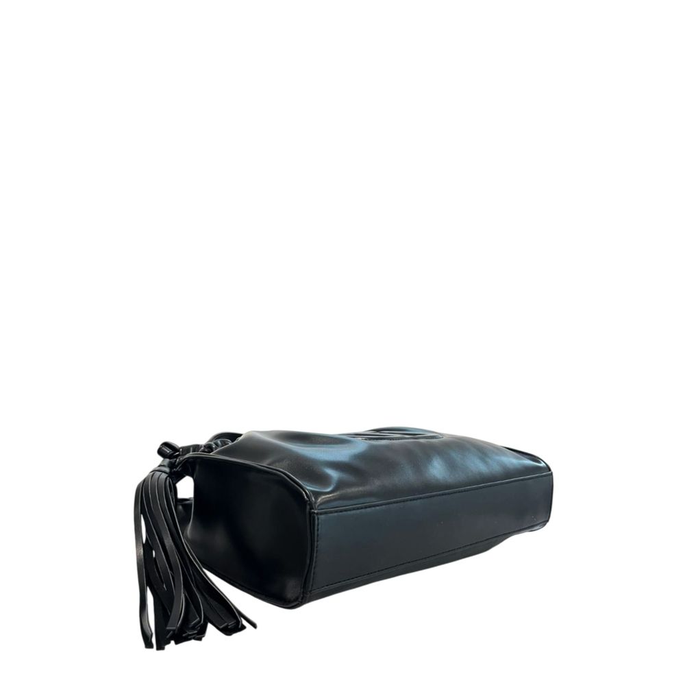 Twinset Black PU Women Shoulder Bag - Luxe Marca