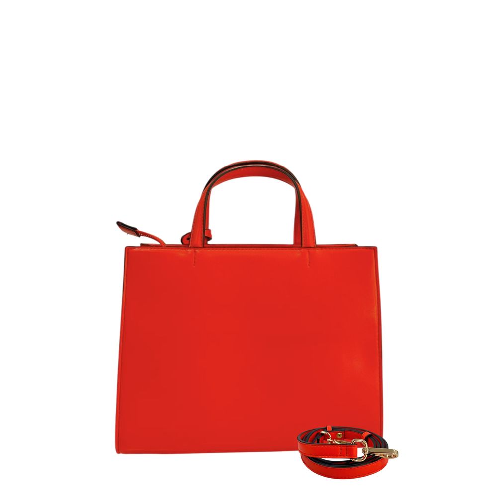 Twinset Orange Faux Leather Women Handbag - Luxe Marca