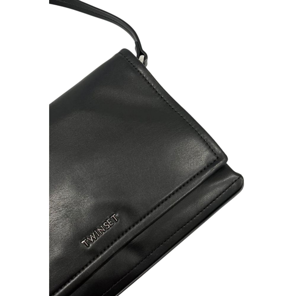 Twinset Black Polyethylene Clutch Bag - Luxe Marca
