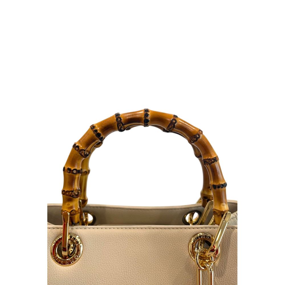 Twinset Beige PU Women Handbag - Luxe Marca