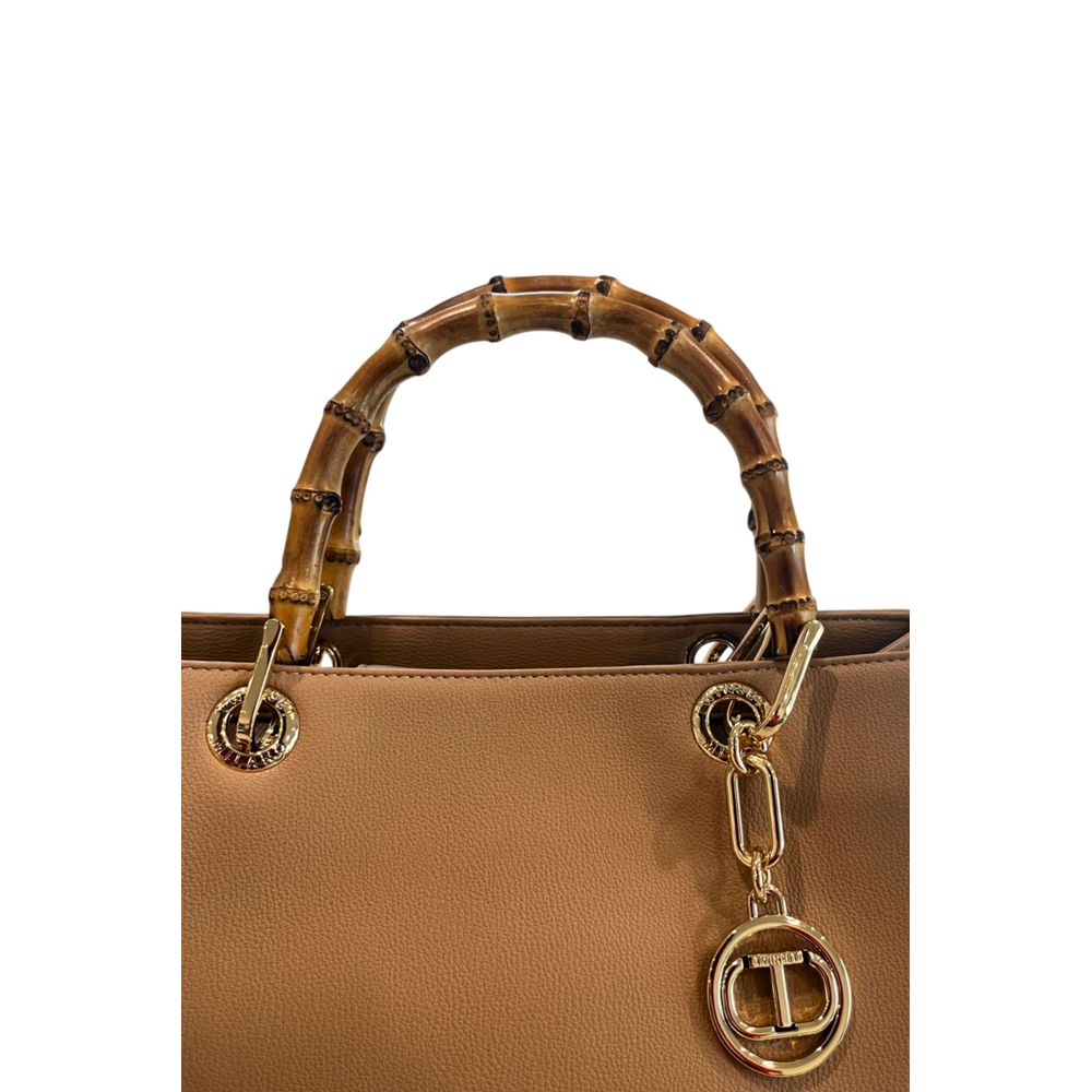 Twinset Brown PU Women Handbag - Luxe Marca