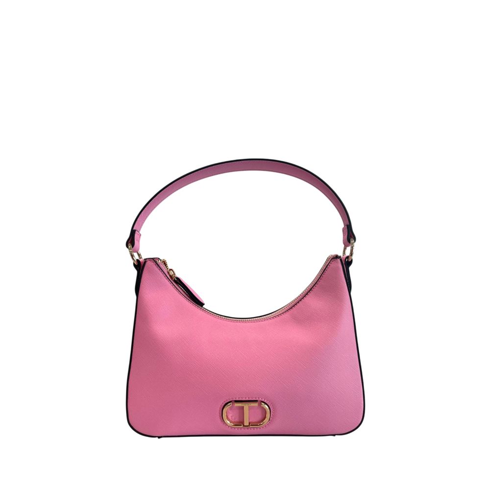 Twinset Pink PU Women Shoulder Bag - Luxe Marca
