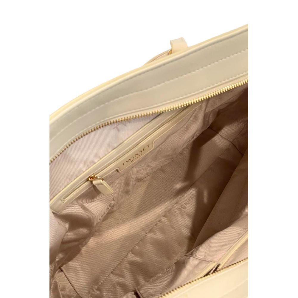 Twinset White Polyethylene Shoulder Bag - Luxe Marca
