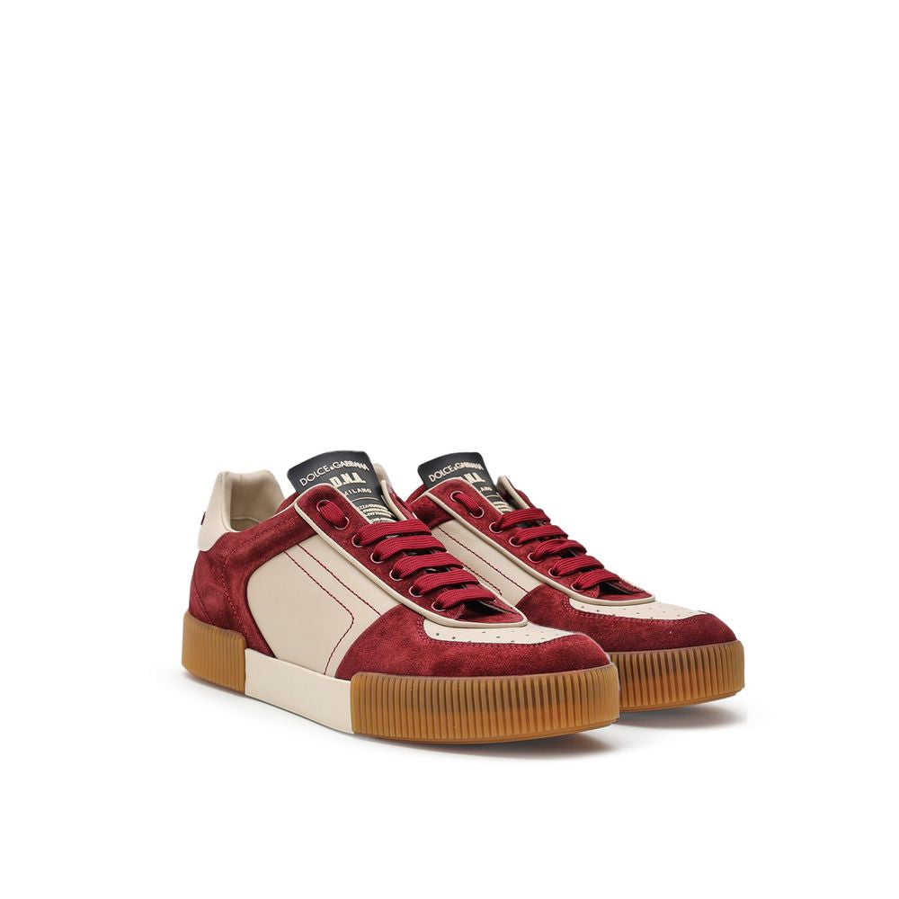 Dolce & Gabbana White Leather Low Top Sneakers - Luxe Marca