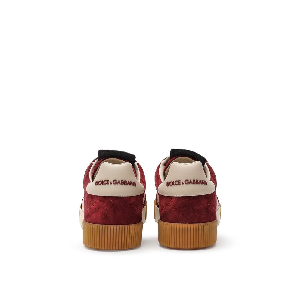 Dolce & Gabbana White Leather Low Top Sneakers - Luxe Marca