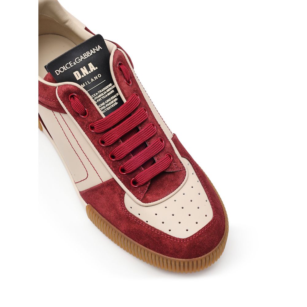 Dolce & Gabbana White Leather Low Top Sneakers - Luxe Marca