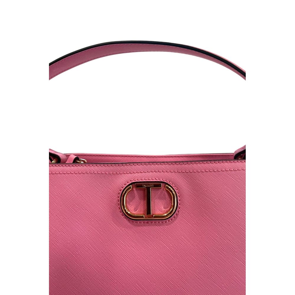 Twinset Pink PU Women Handbag - Luxe Marca