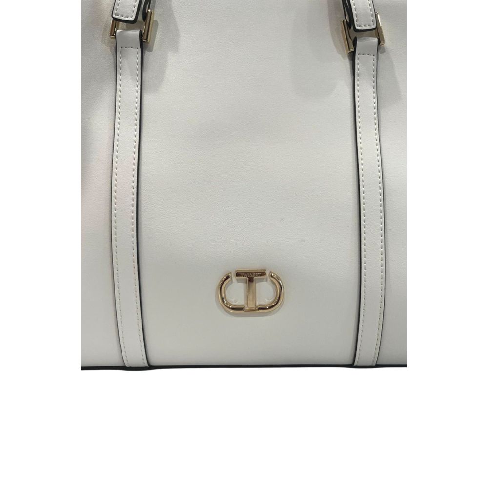 Twinset White PU Women Shoulder Bag - Luxe Marca