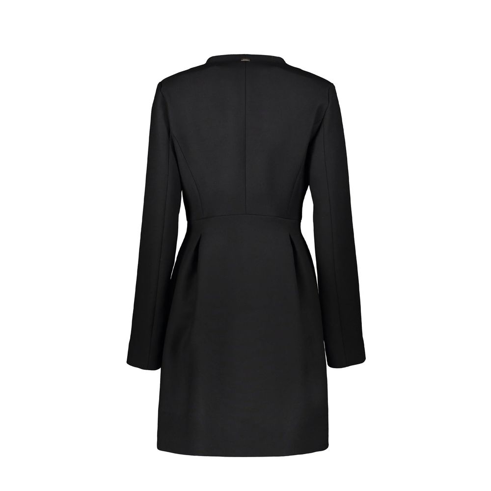 Herno Black Virgin Wool Coat - Luxe Marca
