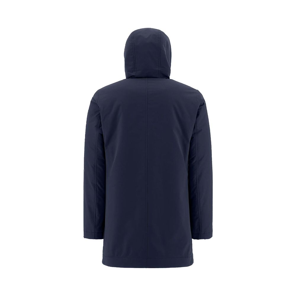 Herno Blue Polyamide Coat - Luxe Marca