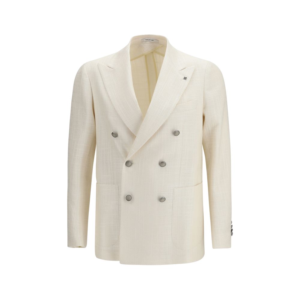 Tagliatore Beige Viscose Blazer - Luxe Marca