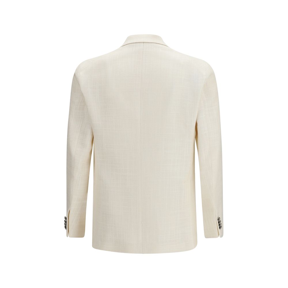 Tagliatore Beige Viscose Blazer - Luxe Marca
