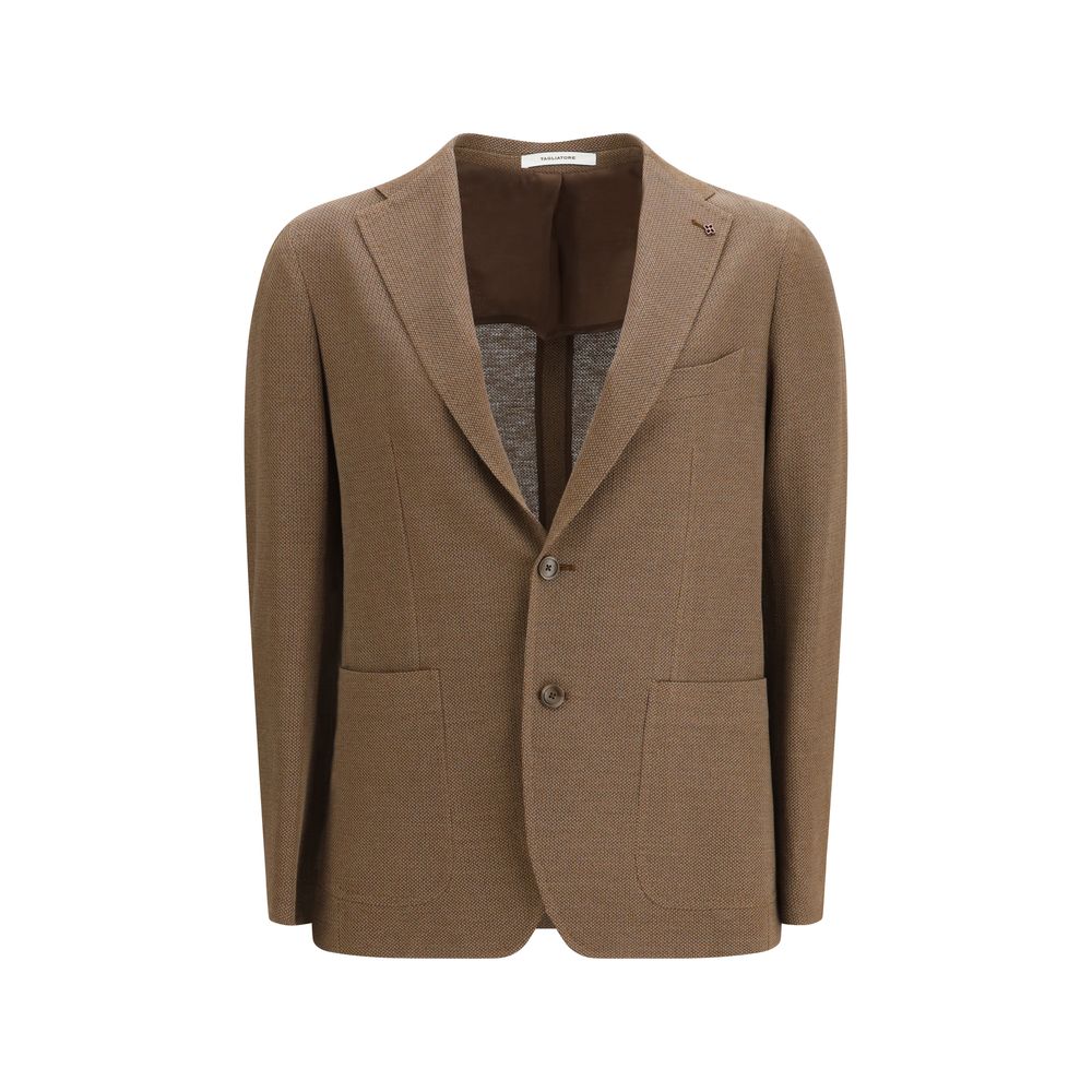 Tagliatore Brown Linen Blazer - Luxe Marca