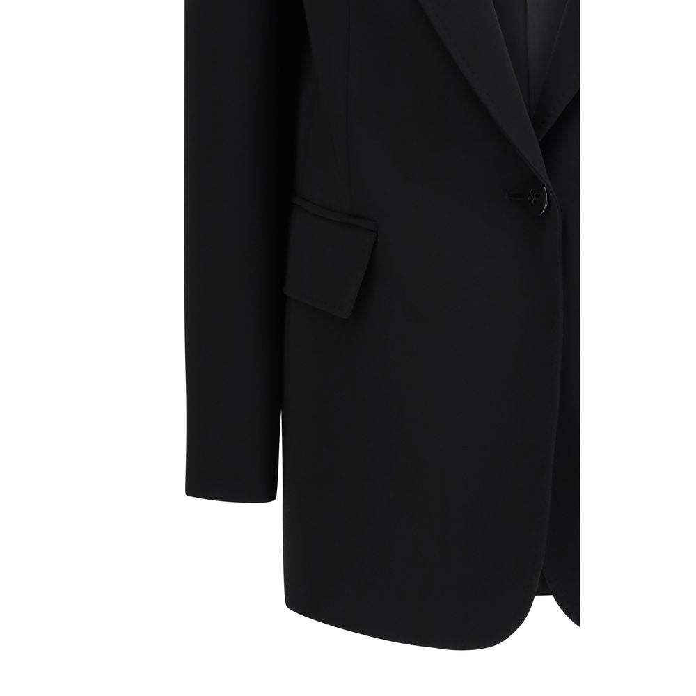 Max Mara Black Triacetate Blazer - Luxe Marca