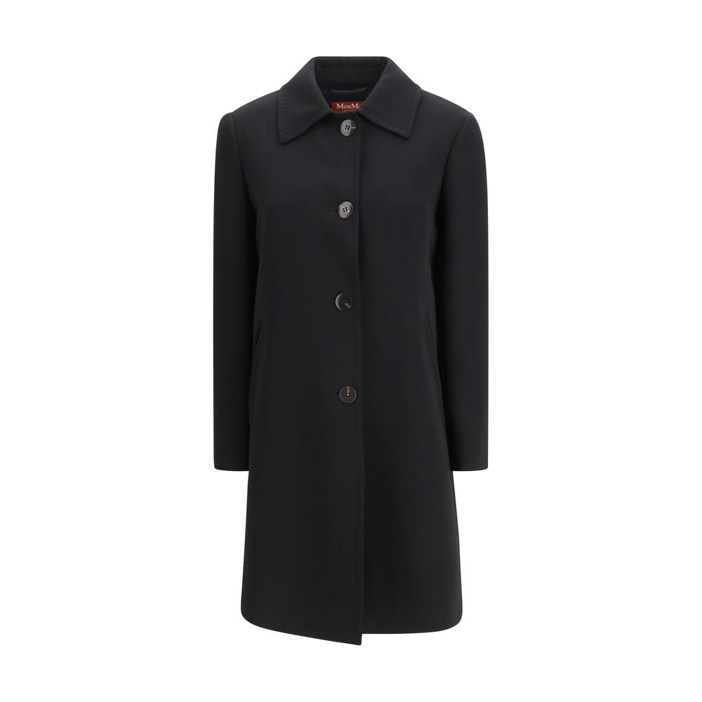 Max Mara Black Triacetate Coat - Luxe Marca