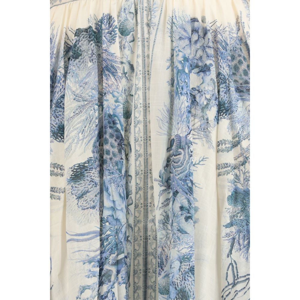 Zimmermann Multicolor Cotton Long Skirt - Luxe Marca