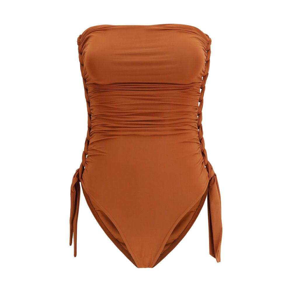 Zimmermann Brown Polyester One-Piece Swimsuit - Luxe Marca