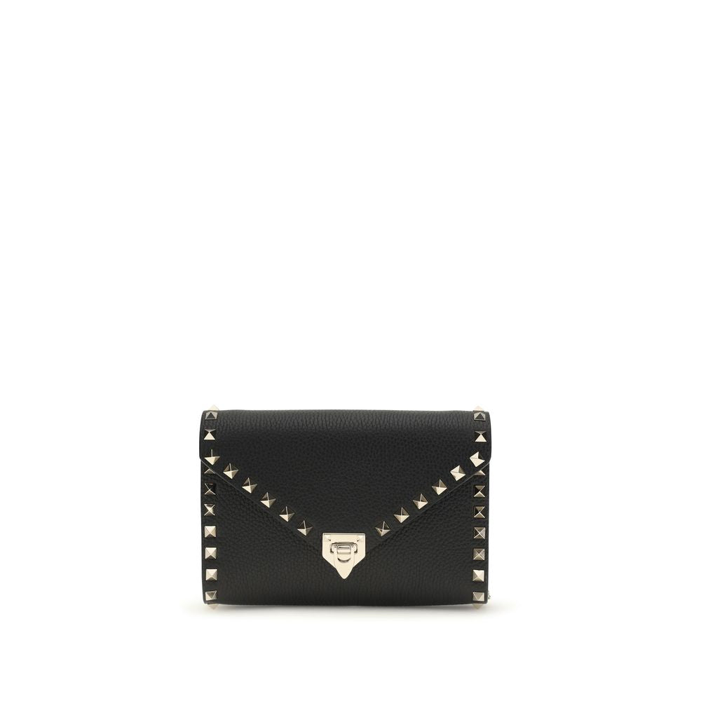 Valentino Garavani Black Calf Leather Bos Taurus Wallet - Luxe Marca