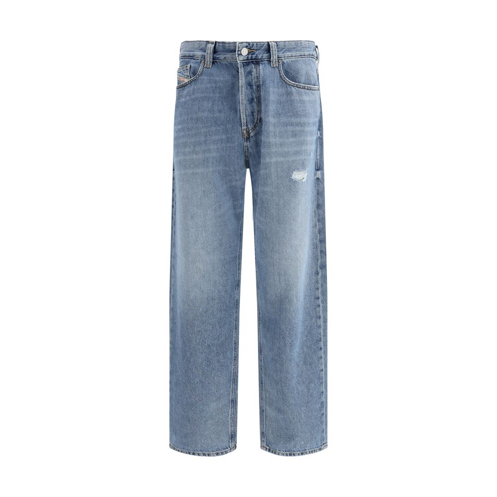 Diesel Blue Cotton Relaxed Fit Jeans - Luxe Marca